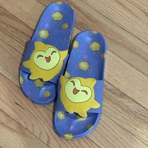 Kids Blue and Yellow Slide Sandals